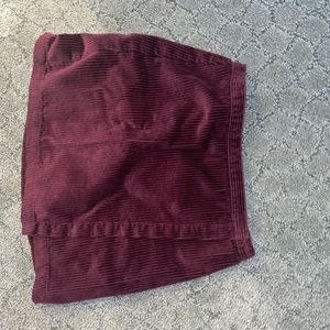 wrap skirt in maroon